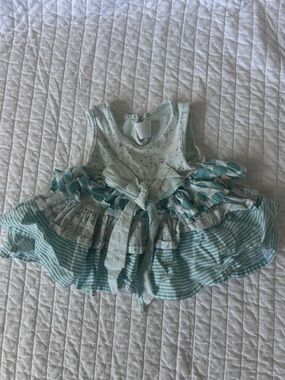 naartjie Mint Floral Baby Dress Light Blue 0-3 months